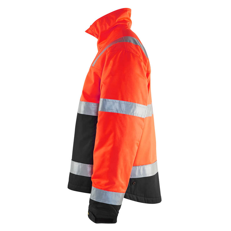 Blaklader High Vis Winterjacke High Vis Rot/Schwarz 4XL