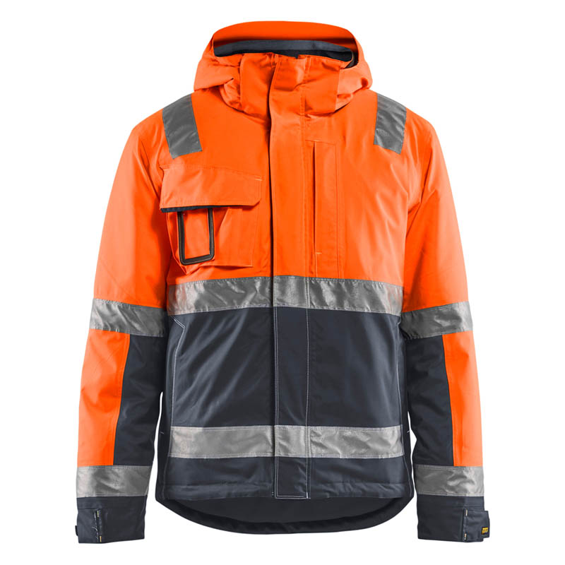 Blaklader High Vis Winterjacke High Vis Orange/Mittelgrau 4X