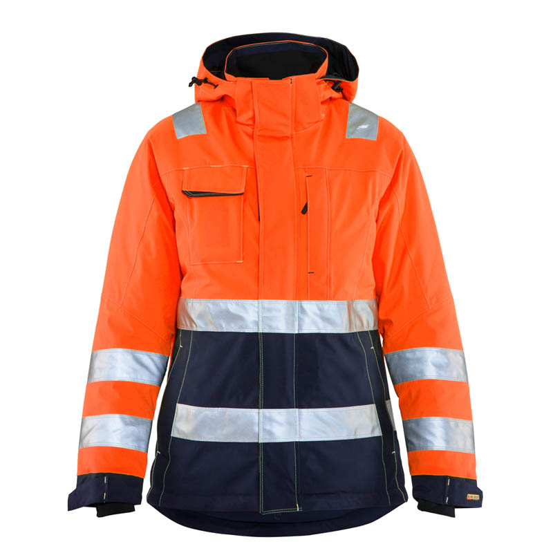 Blaklader Damen High Vis Winterjacke High Vis Orange/Marineb