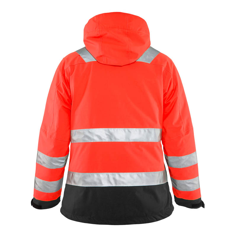 Blaklader Damen High Vis Winterjacke High Vis Rot/Schwarz L