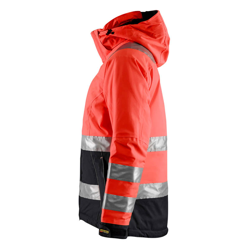 Blaklader Damen High Vis Winterjacke High Vis Rot/Schwarz L