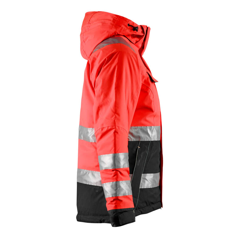 Blaklader Damen High Vis Winterjacke High Vis Rot/Schwarz L