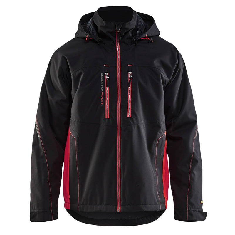 Blaklader Leichte gefütterte Funktionsjacke Schwarz/Rot 4XL