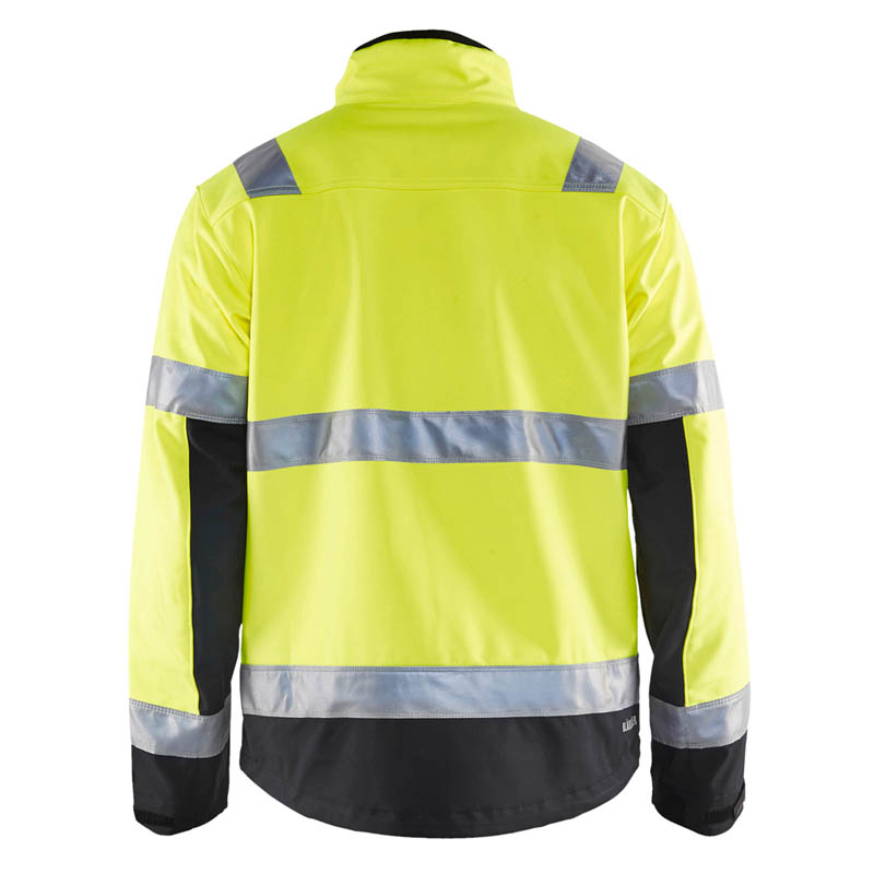 Blaklader High Vis Softshell Jacke High Vis Gelb/Schwarz 4XL