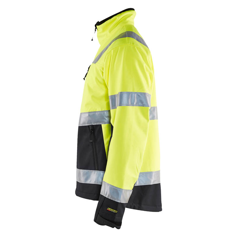 Blaklader High Vis Softshell Jacke High Vis Gelb/Schwarz 4XL
