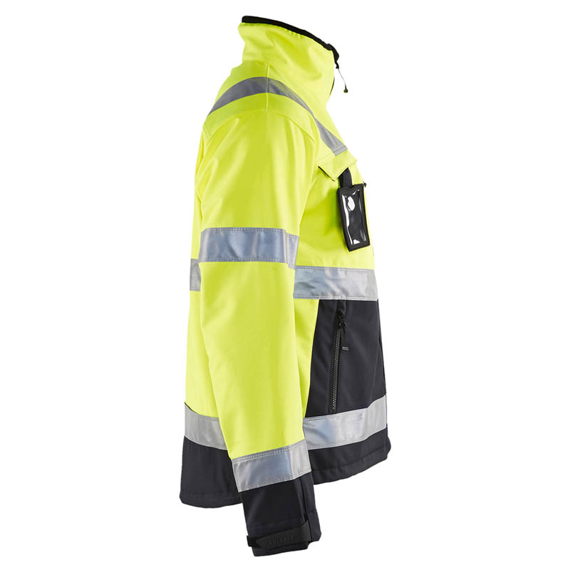 Blaklader High Vis Softshell Jacke High Vis Gelb/Schwarz 4XL