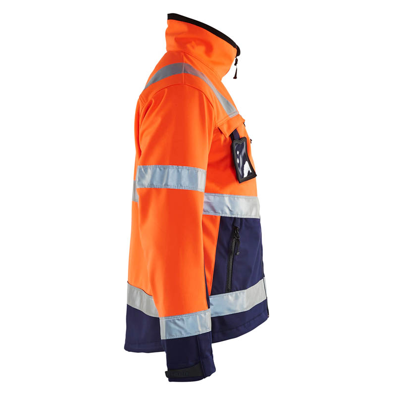 Blaklader High Vis Softshell Jacke High Vis Orange/Marinebla