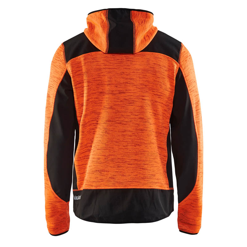 Blaklader Strickjacke High Vis Orange/Schwarz 4XL
