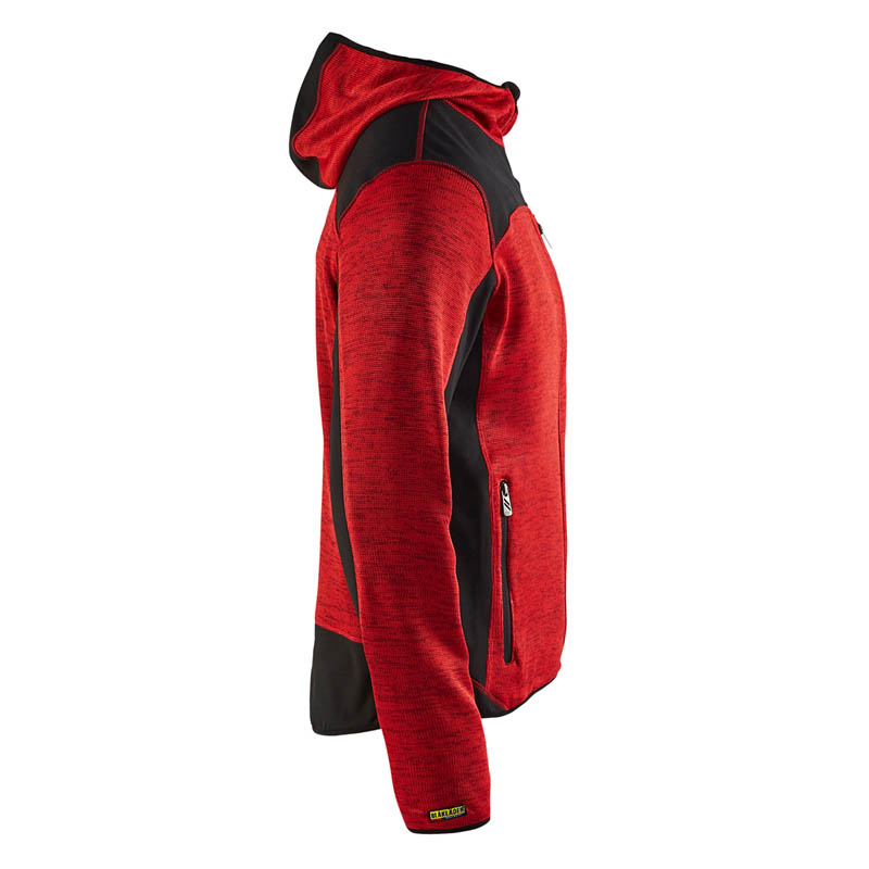 Blaklader Strickjacke Rot/Schwarz L