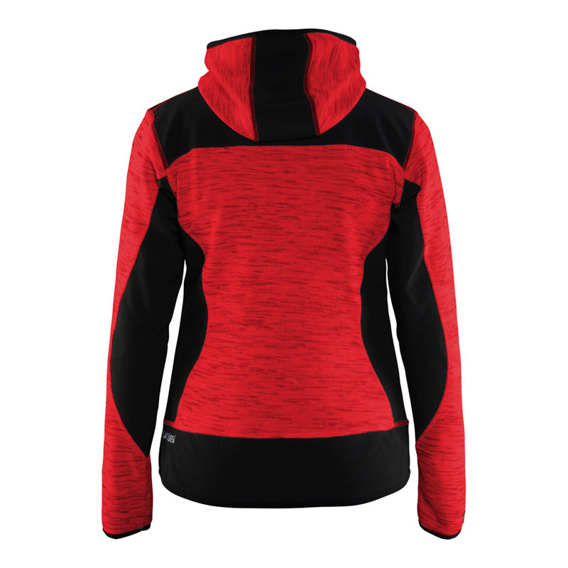 Blaklader Damen Strickjacke Rot/Schwarz L