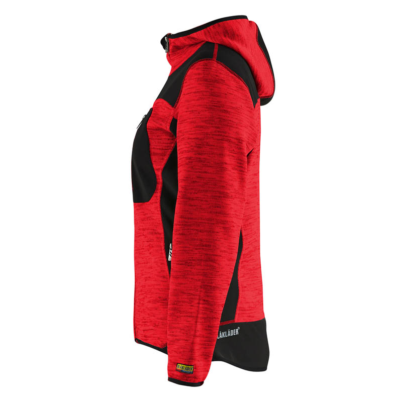 Blaklader Damen Strickjacke Rot/Schwarz L