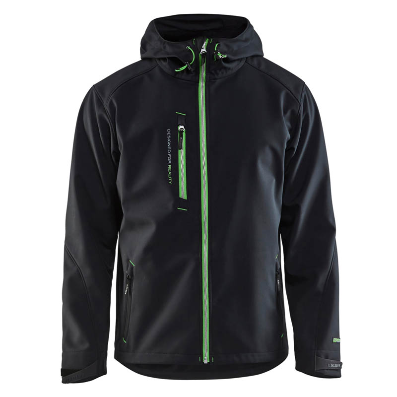 Blaklader Softshell Jacke Schwarz/Grün 4XL