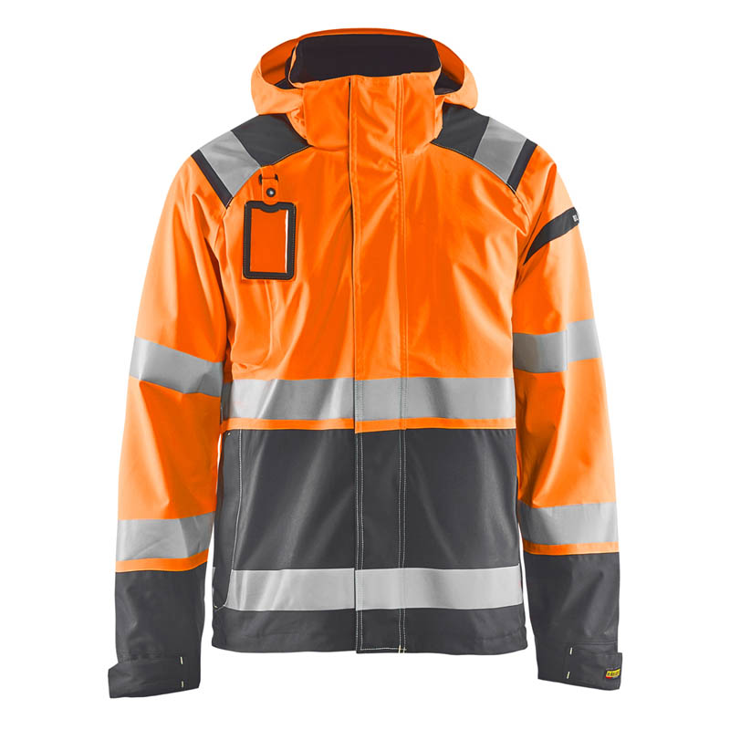 Blaklader High Vis Shell Jacke High Vis Orange/Mittelgrau 4X