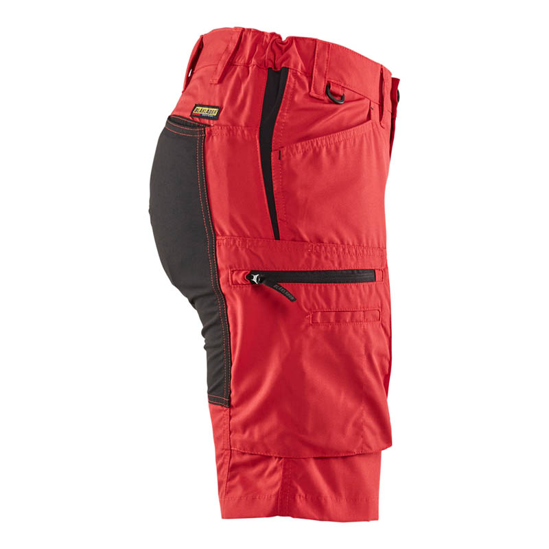Blaklader Damen Service Shorts Stretch Rot/Schwarz C30