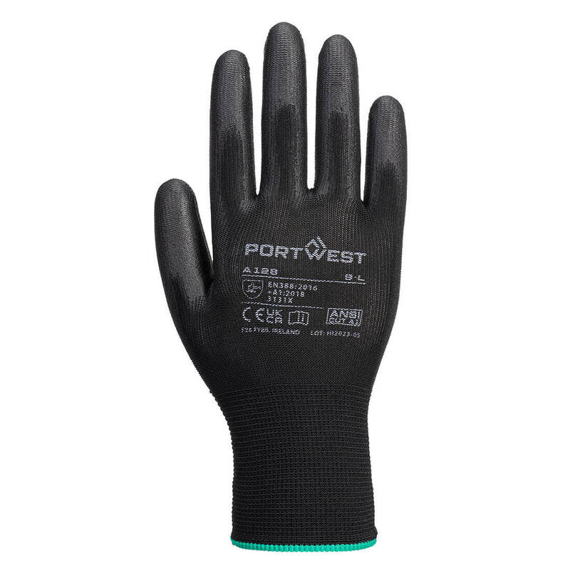 Portwest PU Palm Glove Latex Free (Retail Pack)