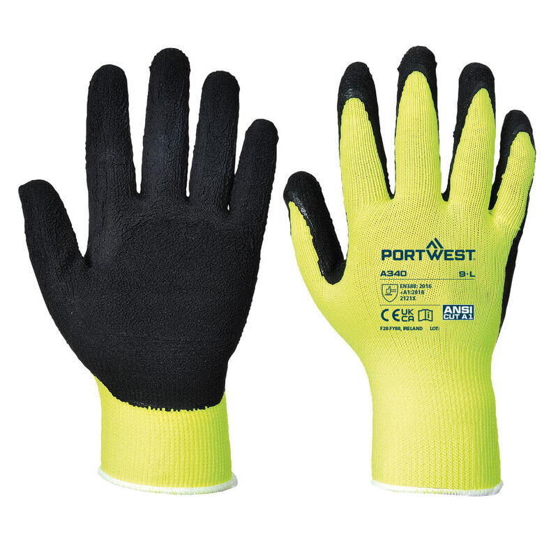 Portwest Hi-Vis Grip Glove - Latex