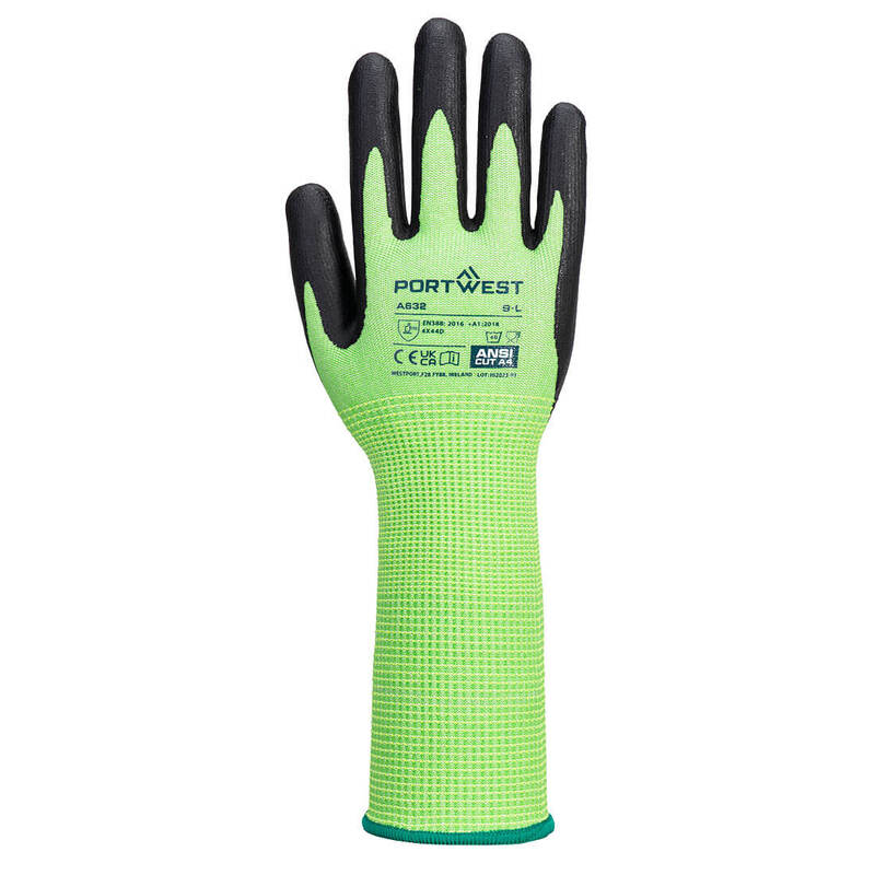 Portwest Green Cut Glove Long Cuff
