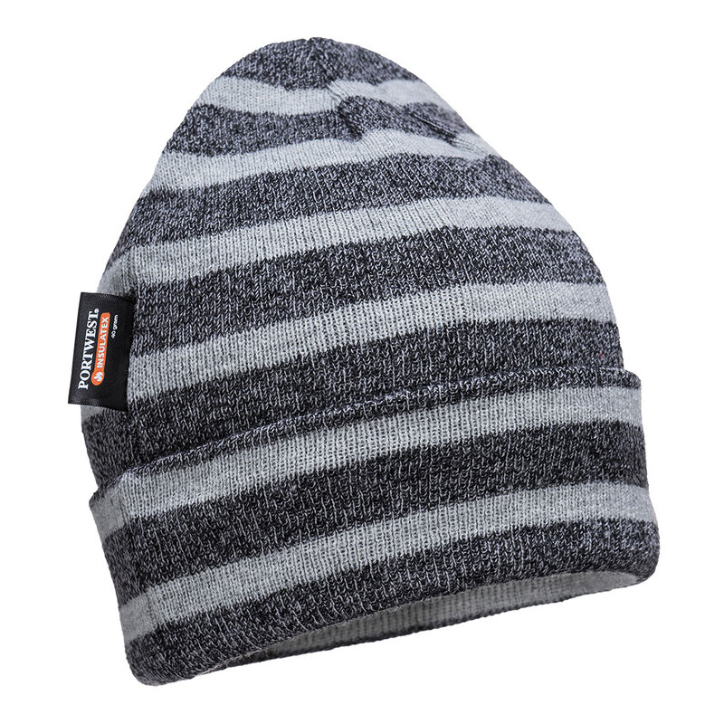 Portwest Striped Insulated Knit Cap, Insulatex Lined