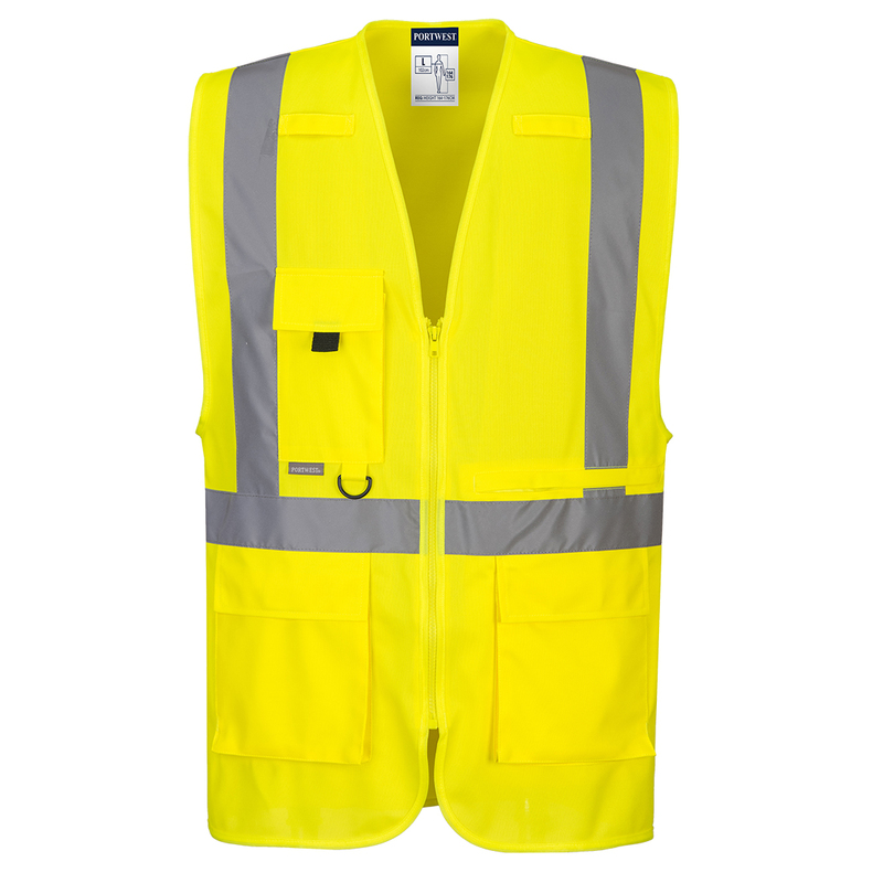 Portwest Hi-Vis Tablet Pocket Executive Vest 