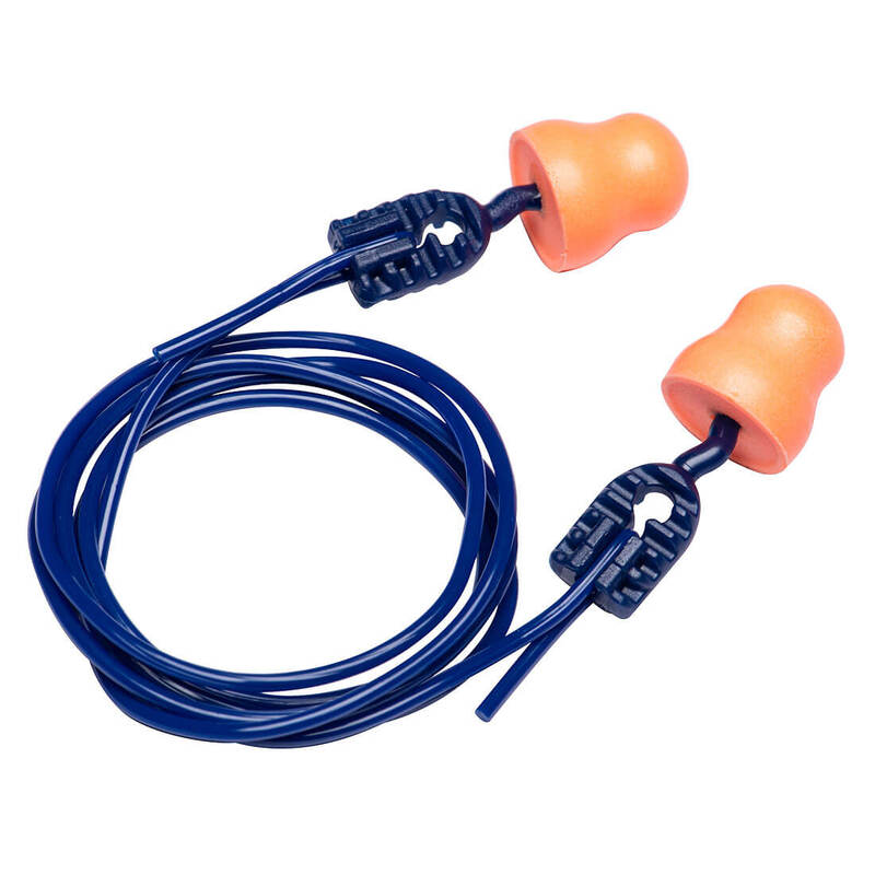 Portwest Easy Fit PU Ear Plugs Corded (200 Pairs)