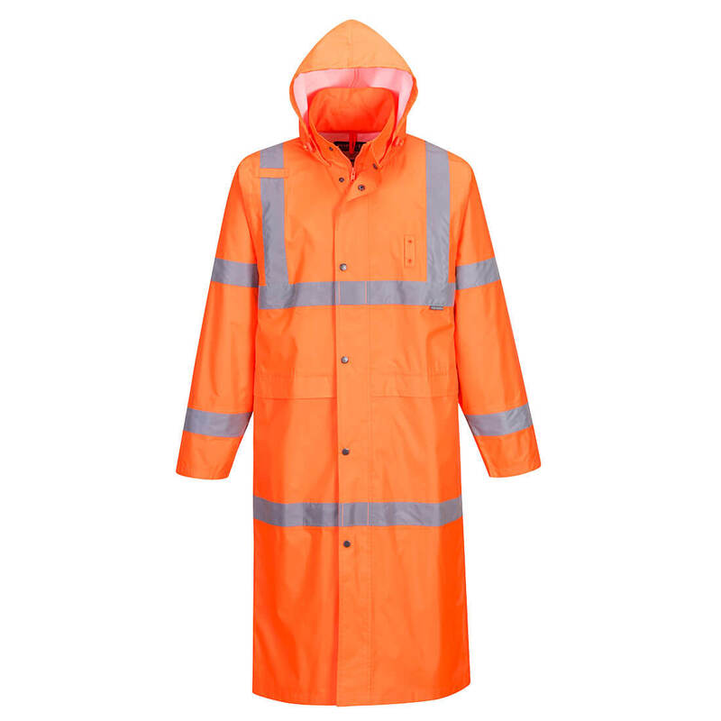 Portwest Hi-Vis Rain Coat 122cm 