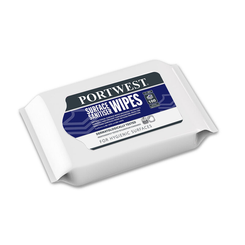 Portwest Surface Wipes Wrap (100 Wipes)