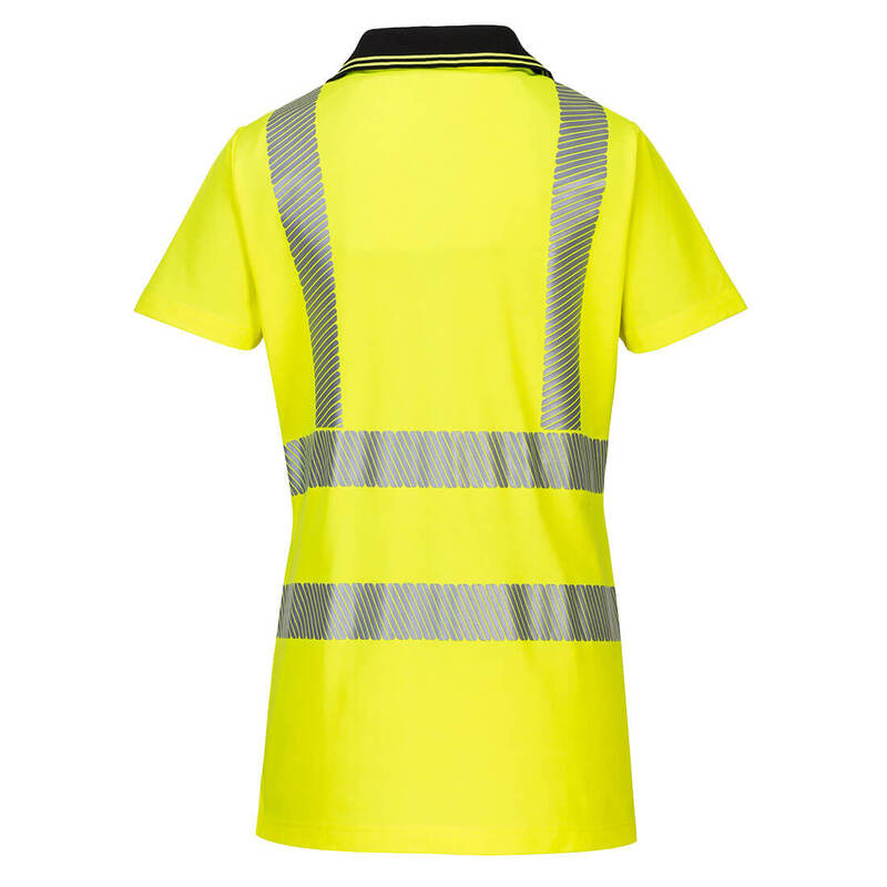 Portwest Hi-Vis Women's Cotton Comfort Pro Polo Shirt S/S 