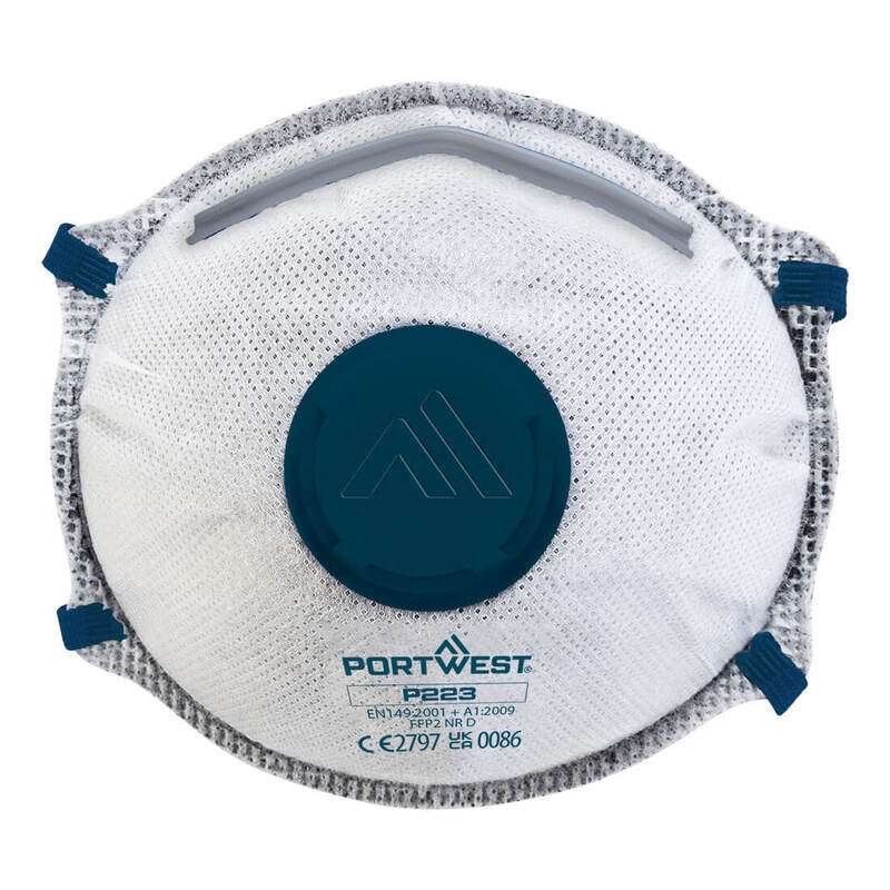 Portwest FFP2 Carbon Valved Dolomite Respirator (Pk10)