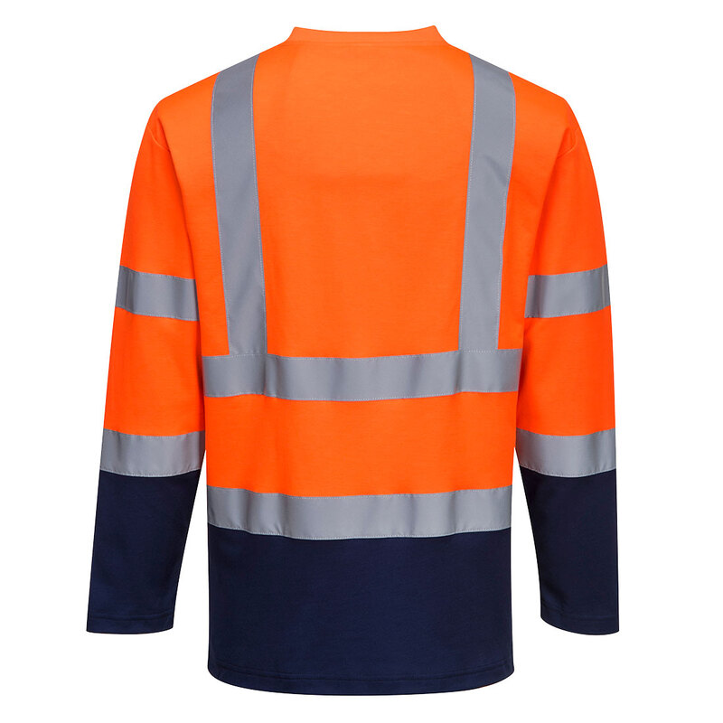 Portwest Hi-Vis Cotton Comfort Contrast T-Shirt L/S 