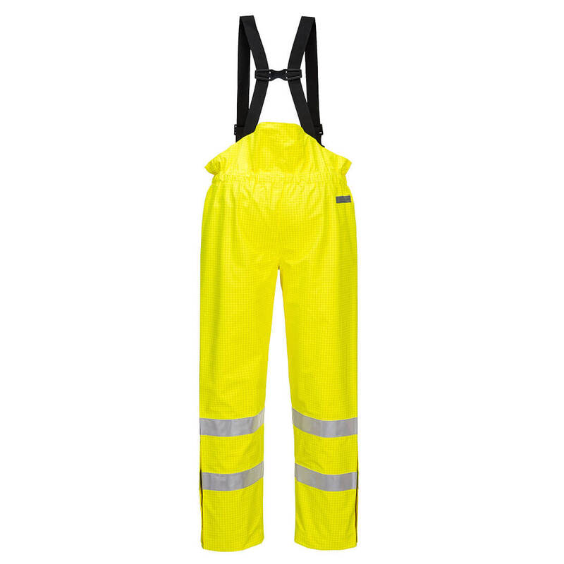 Portwest Bizflame Rain Unlined  Hi-Vis Antistatic FR Trouser
