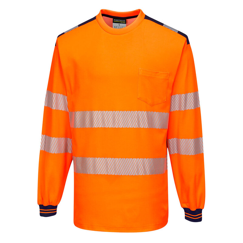 Portwest PW3 Hi-Vis Cotton Comfort T-Shirt L/S 