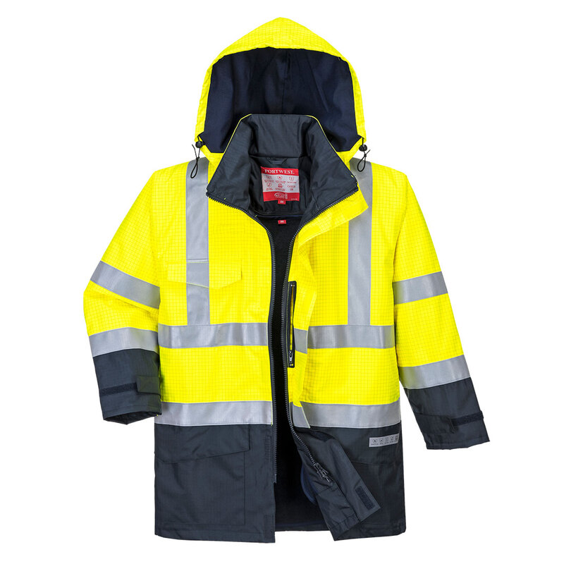 Portwest Bizflame Regen Warnschutz Multi-Norm Jacke
