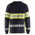 Blaklader Flammschutz Langarm Shirt Marineblau/Gelb 4XL