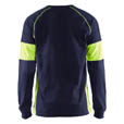 Blaklader Langarm Shirt Marineblau/Gelb 4XL