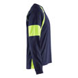 Blaklader Langarm Shirt Marineblau/Gelb 4XL